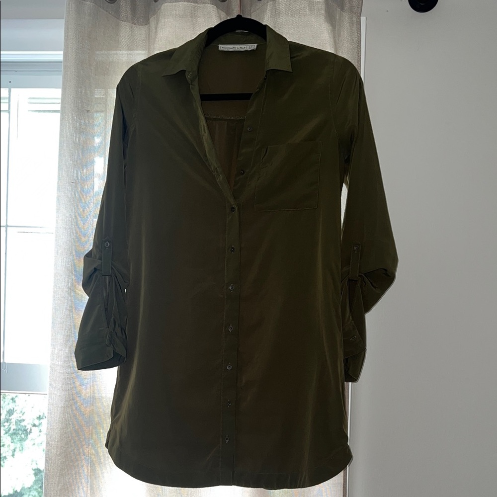 Abercrombie & Fitch green Shirt dress